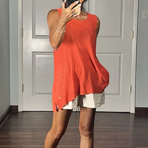 Donna Karan New York 100% Linen Top size XS